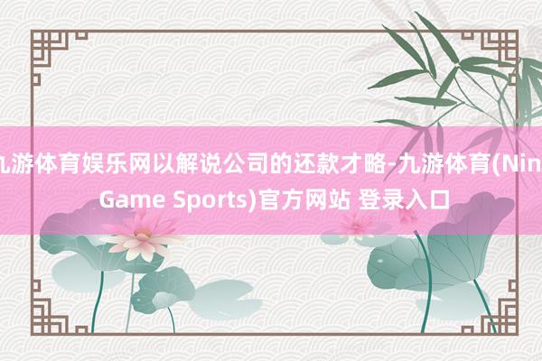 九游体育娱乐网以解说公司的还款才略-九游体育(Nine Game Sports)官方网站 登录入口