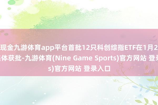 现金九游体育app平台首批12只科创综指ETF在1月22日集体获批-九游体育(Nine Game Sports)官方网站 登录入口